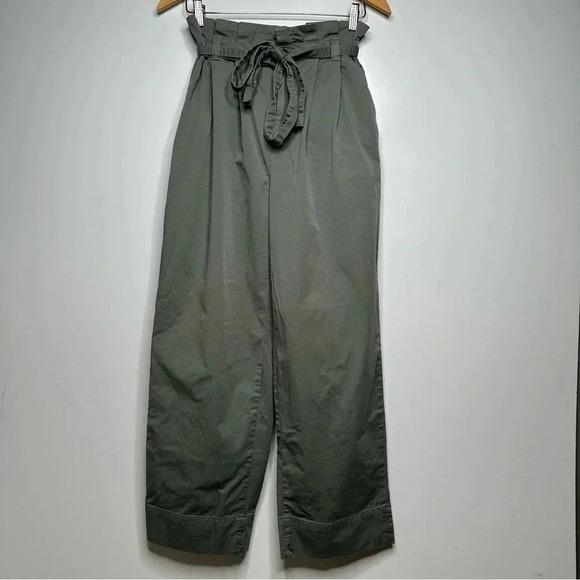 Everlane Organic Cotton The Paperbag Pants in Thyme Size 2 - Picture 3 of 11